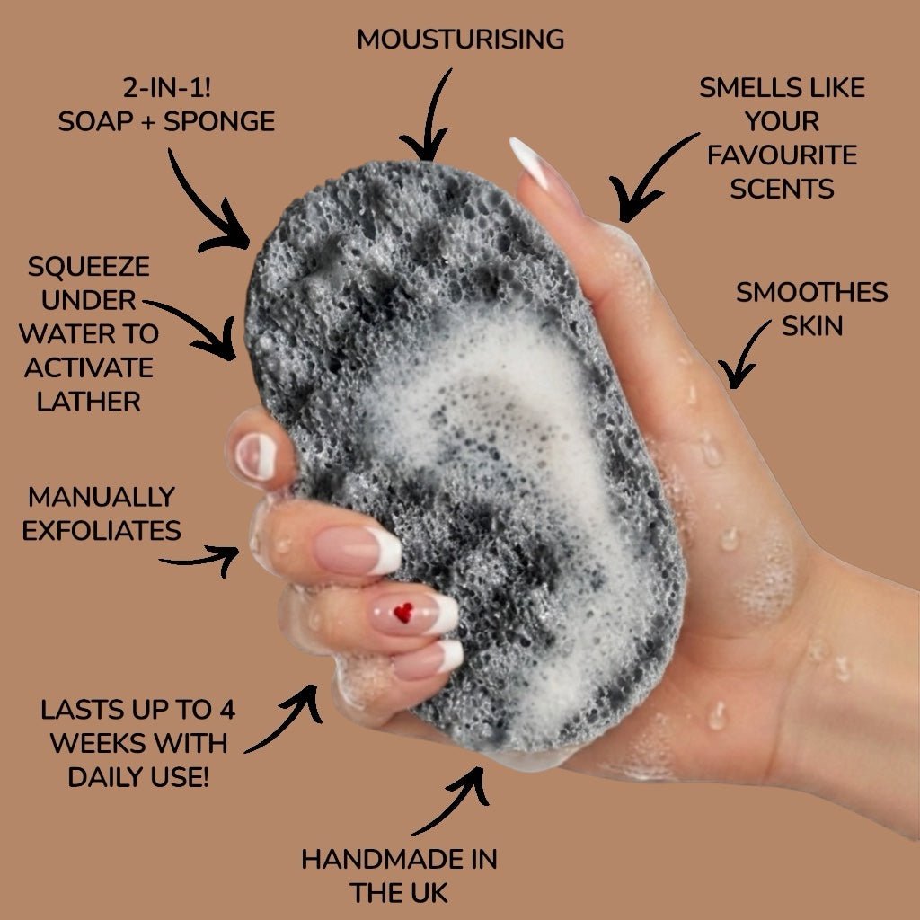 Blue Male Exfoliating Soap Sponge (For Him) Atlast Creations 2