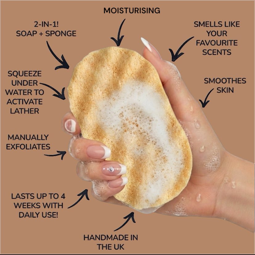 Brazilian Booty Cream Exfoliating Soap Sponge (For Her) Atlast Creations 2