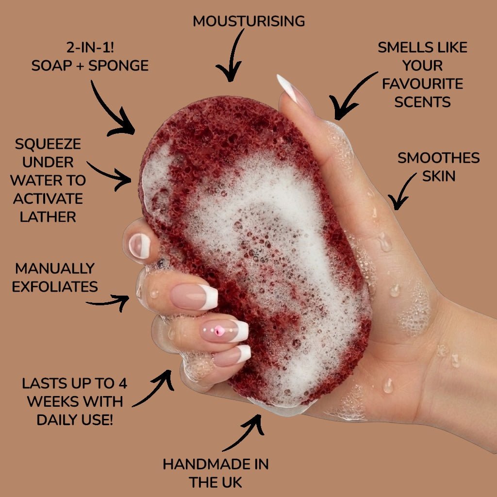 Cherry Exfoliating Soap Sponge Atlast Creations 2
