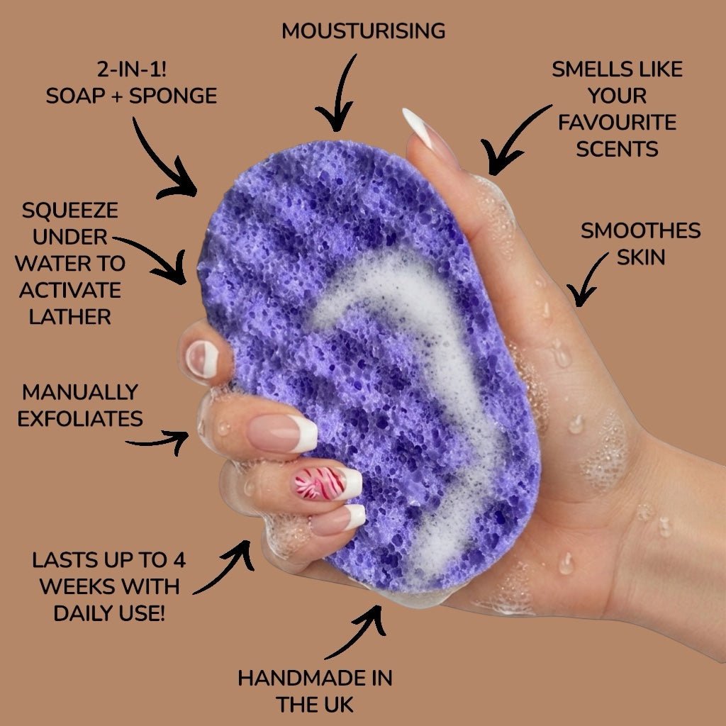 Juicy Dewberry Exfoliating Soap Sponge (For Her) Atlast Creations 2