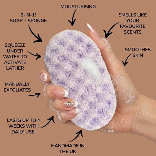 Parma Violets Exfoliating Soap Sponge Atlast Creations 2