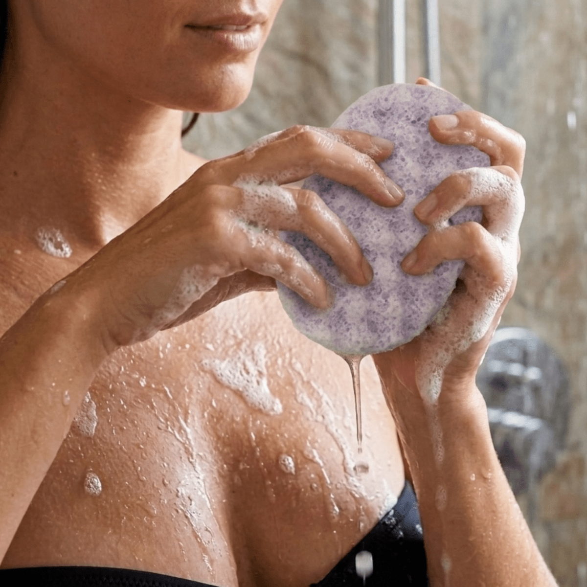 Parma Violets Exfoliating Soap Sponge Atlast Creations 3