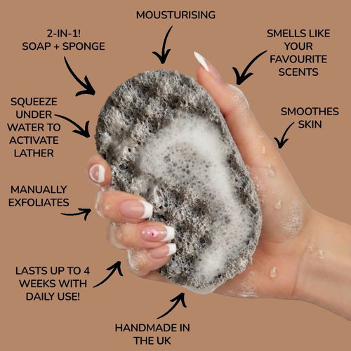 Spiced Oud Exfoliating Soap Sponge (For Him) Atlast Creations 2
